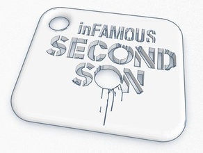 key chain infamous second son keychains 3d print model - Mito3D