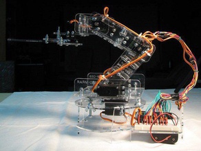 open-source-Roboter-arm andere arduino cool experiment geek lasercut die Produktion der Platten in Robotik Roboter-arm servo Spielzeug 3d print model - Mito3D