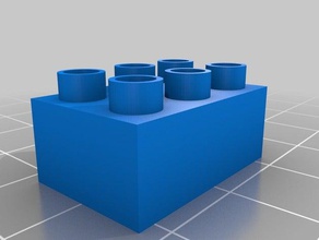 hole brick 2x3 other customized 3d print model - Mito3D