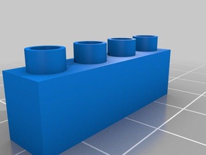buraco de tijolo 1x4 outros personalizado 3d print model - Mito3D