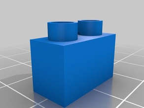 foro brick 1x2 altri personalizzato 3d print model - Mito3D