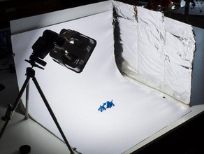 photographic set backdrop camera background closeup photography white 3d print model - Mito3D