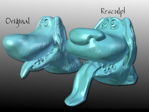 disney bis Hund resculpt Skulpturen cartoon 3d print model - Mito3D