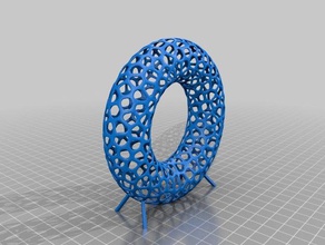 voronoi donut fixed other 3d print model - Mito3D