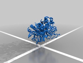 1cte cathepsin protein biyoloji 3d print model - Mito3D