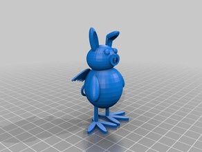 chickunny pig 3d printing tests bunny chicken cute deformity hybrid nosed rabiit 3d print model - Mito3D