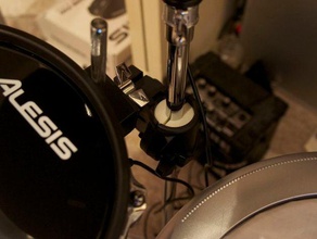 cymbal stand tamburo adattatore per montaggio supporto musica morsetto i tamburi anello 3d print model - Mito3D