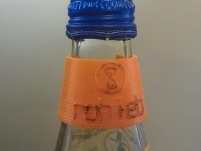 parametric bottle name tag organization club-mate github openscad stratum0 3d print model - Mito3D