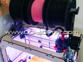 filament spool holder flashforge most all other wood frame 3d printers accessories holde 3d print model - Mito3D
