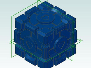 companion cube 3d drucken 3d print model - Mito3D
