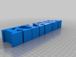 my customized 5 letters row kiana other 3d print model - Mito3D