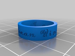sobrenatural decano los anillos personalizado dean winchester 3d print model - Mito3D