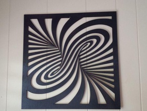 laser cut twirl 2d art lasercut spiral 3d print model - Mito3D