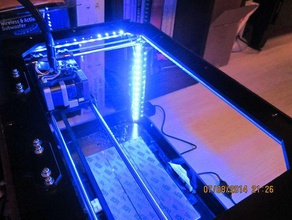 tira de led diagonal posicionado esquina soporte impresión 3d la caja Impresora accesorios el luz iluminación 3d print model - Mito3D