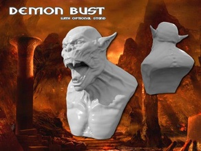 demônio busto hd criaturas do sda 3d print model - Mito3D