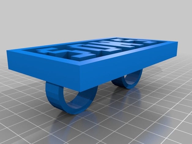 meine angepasste word-Ringe 3D print model - Mito3D