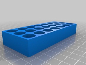 meine angepasste vial rack-drain Löcher 13 mm-Loch 21 tool Inhaber Boxen 3d print model - Mito3D