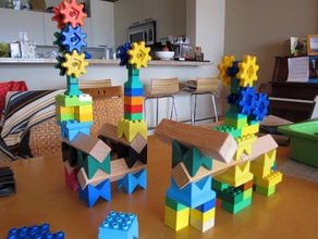 adaptador entre doblo ladrillos naef bloques de la construcción los juguetes duplo lego openscad 3d print model - Mito3D