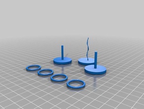 mini ring toss toys games 3d carnival desktop entertaining fun miniature game 3d print model - Mito3D