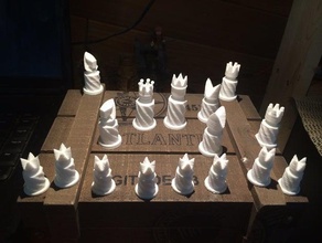sütun satranç seti 3d print model - Mito3D