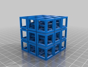bağlantılı küpleri matematik openscad 3d print model - Mito3D