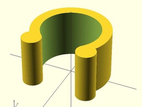 personalizable clip de reemplazo partes personalizador el cilindro openscad paramétrico 3d print model - Mito3D