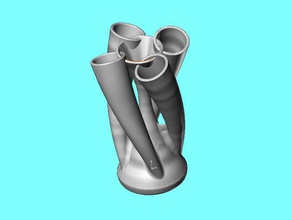 5 stem vase decor 3d print model - Mito3D