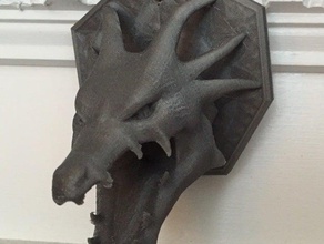 dragon head ornament decor 3d print model - Mito3D