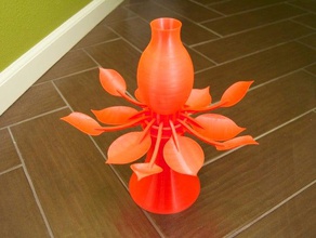 fioritura lampada del basamento alimentata a batteria, candela arredamento 3d print model - Mito3D