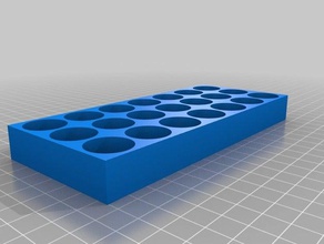 meine angepasste vial rack Drainage-öffnungen 205 mm 21 tool Inhaber Boxen 3d print model - Mito3D