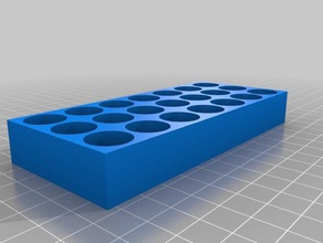 my customized vial rack drain holes 155 7x3 tool holders boxes 3d print model - Mito3D