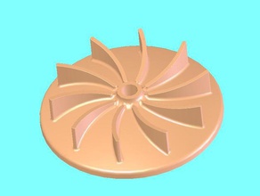 simple impeller engineering 3d print model - Mito3D