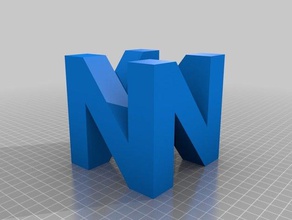 n64 art cube games gamming logo lo nintendo old retro video 3d print model - Mito3D