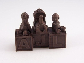 toychest adorno las esculturas oso los bloques de la muñeca vacaciones temporada teddy tren 3d print model - Mito3D