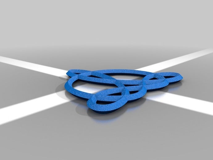 kleeblatt Knoten mit 10 Kreuzungen andere 3D print model - Mito3D