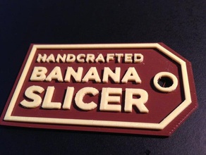 gift tag banana slicer kitchen dining 3d print model - Mito3D
