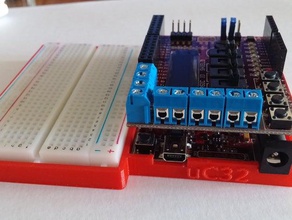 digilent uc32 chipkit breadboard holder electronics arduino 3d print model - Mito3D