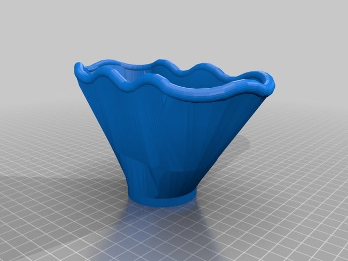 wave bowl kitchen dining basket container 3D print model - Mito3D