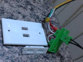 cat 12 vdc duplex socket plugswitch plate household 3d print model - Mito3D