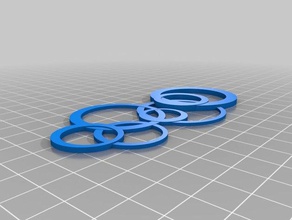 my customized playful rings necklace jewelry 3d print model - Mito3D