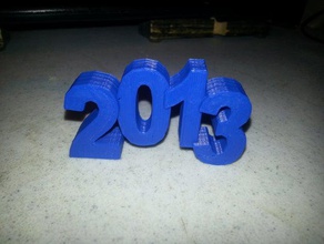 2013 desk display signs logos model new year years 3d print model - Mito3D