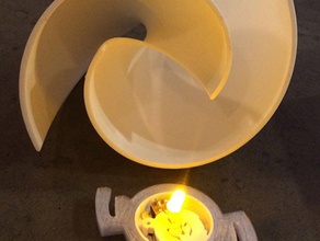 shy-luce led di tè candela inserire casa 3d print model - Mito3D