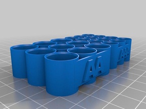 aa aaa support de batterie l'électronique 3d print model - Mito3D