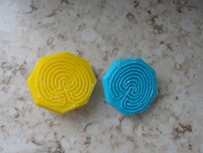 knitting project labyrinth buttons other 3d print model - Mito3D