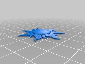 disney tangled sun symbol 3d printing tests 3d print model - Mito3D