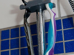 maquinilla de afeitar rack cuarto baño organizar ducha 3d print model - Mito3D