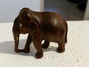 elephant scans replicas animal makerbotdigitizer wood 3d print model - Mito3D