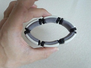 flexible kimekomi Armband 02 - Zubehör 3d print model - Mito3D