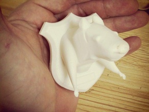 montato ratto testa animali cool divertente mouse 3d print model - Mito3D