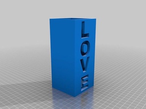 love vase decor flowers 3d print model - Mito3D